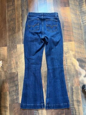 Kimes Ranch Dark Blue Flare Jeans with Contrast Stitching